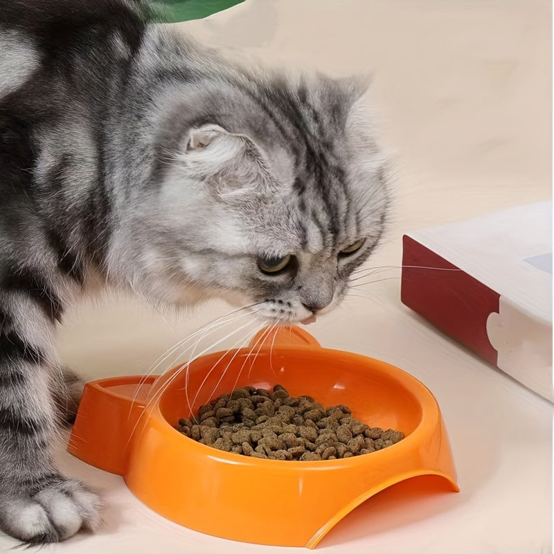 Plastic Cat Dog Bowl Anti Overturning Single Double Bowls For Food & Water