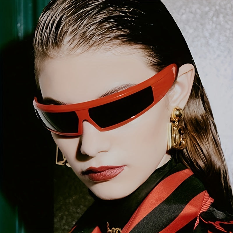 Y2K Cyberpunk Sunglasses UV400 Mirror Lens Glasses