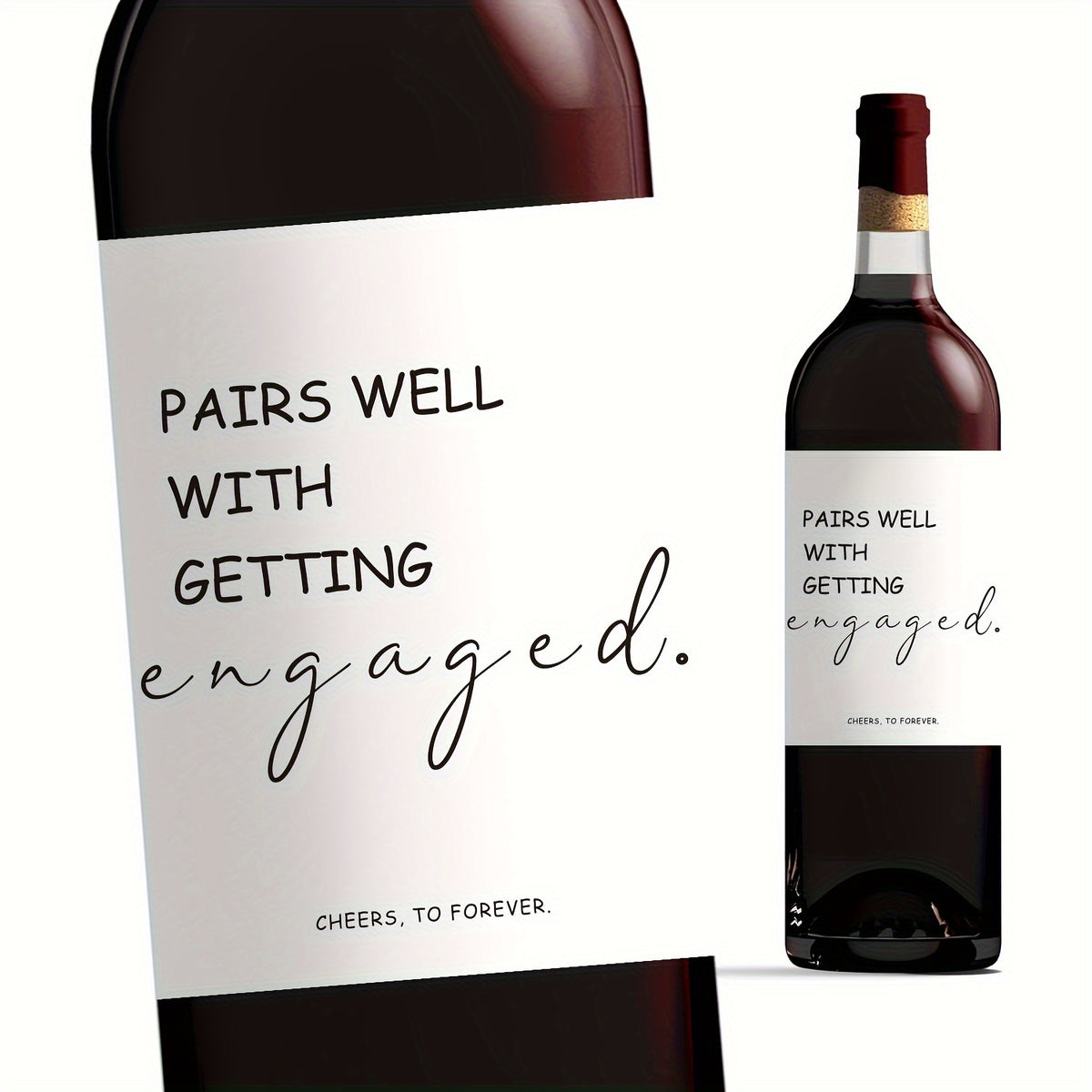 Engagement Wine Label Pairs Well With Engagements Wedding Gift