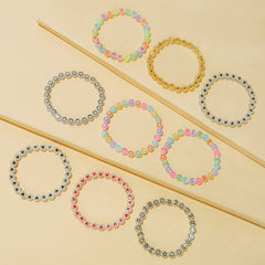 9pcs Girls Luminous Beads Bracelet Set Kids Accessories