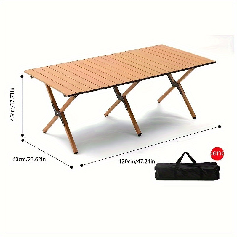 Portable Carbon Steel Folding Table for Outdoor Camping Picnic