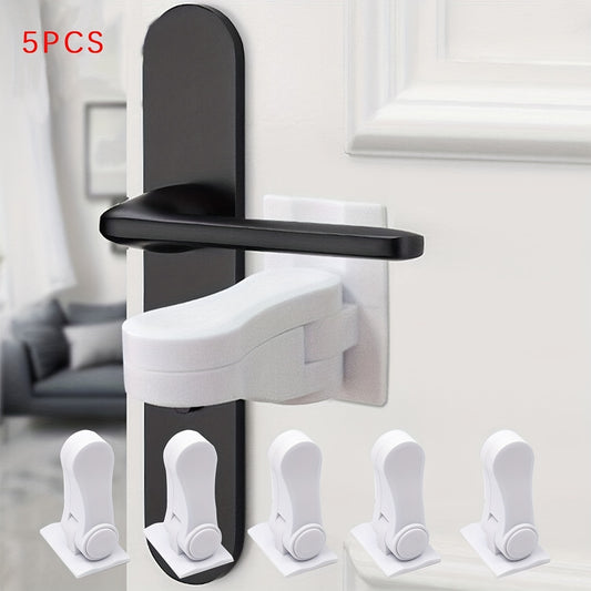 5pcs Childproof Door Lever Lock - Keep Your Little Ones Safe and Secure