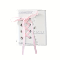 Stylish Ribbon Notebook Envelope Diary Display Window Laced Detail Journal