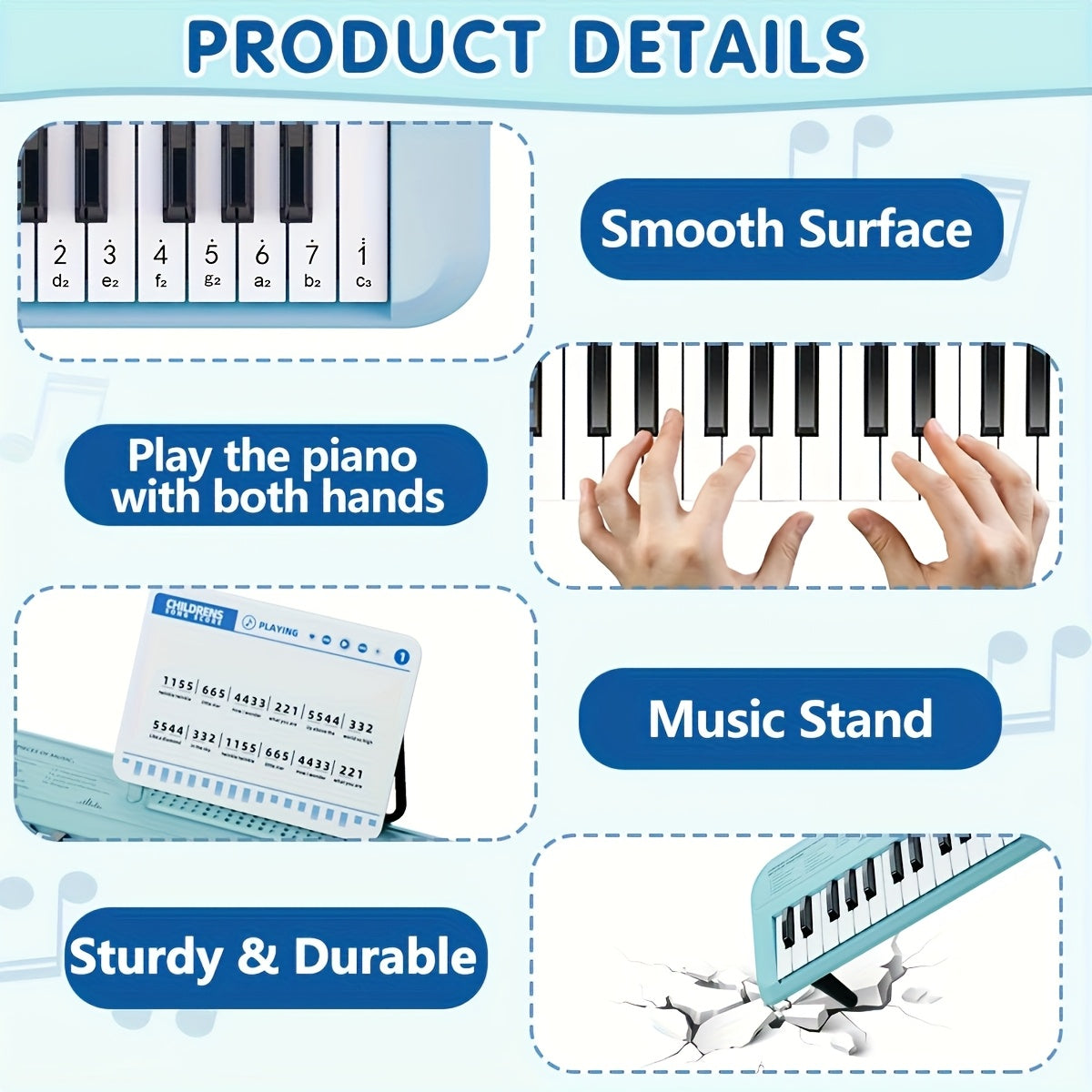 Interactive Toddler Piano Keyboard with 36 Keys