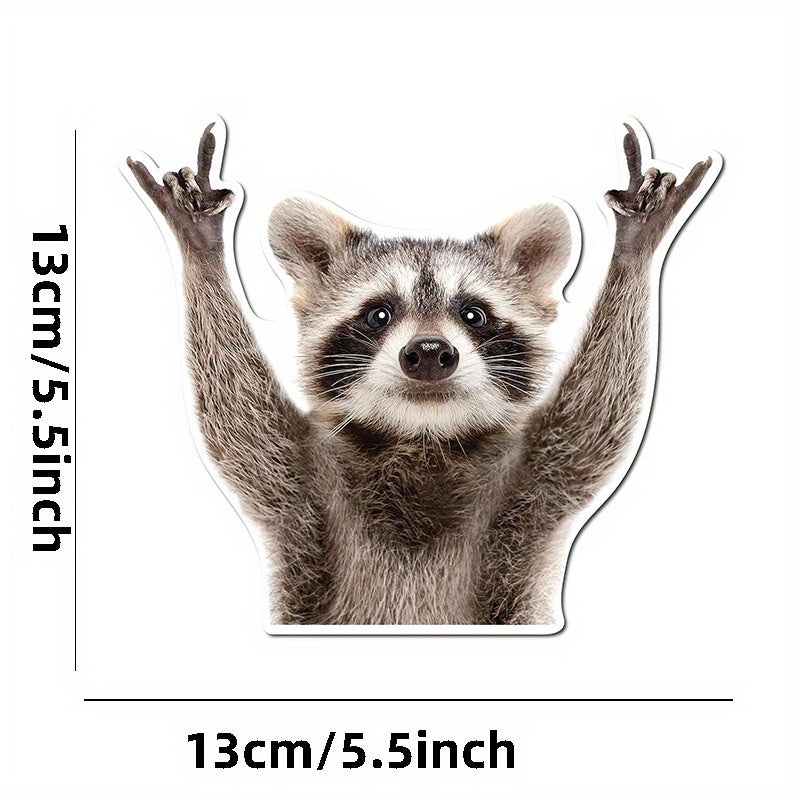 Funny Raccoon Car Decal 5.5 Inches Sticker