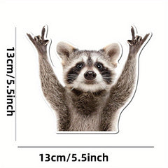 Funny Raccoon Car Decal 5.5 Inches Sticker