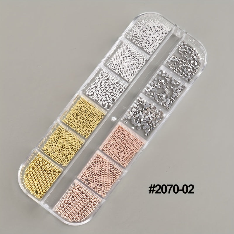 Flat Back Nail Pearl Beads Caviar Bead Nail Art Charms Decor