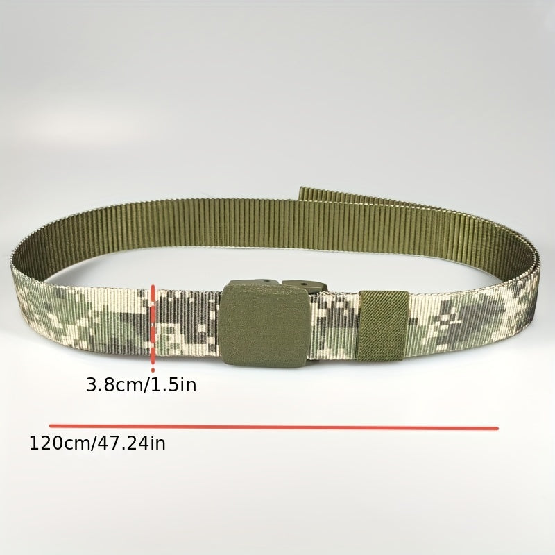 Men's Camo Casual Belt Outdoor Sports Durable Pants Jean Belt