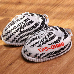 Men's Abstract Graphic Lace Up Cozy House Slippers