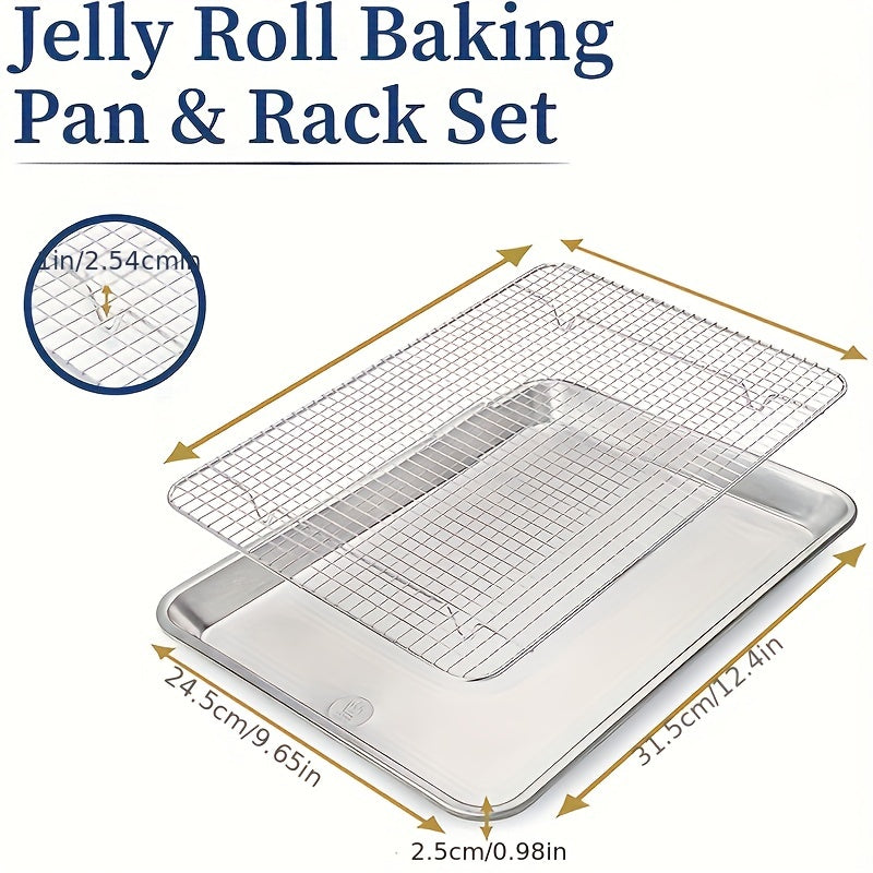 Stainless Steel Baking Pan Set with Cooling Rack