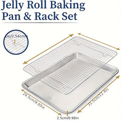 Stainless Steel Baking Pan Set with Cooling Rack