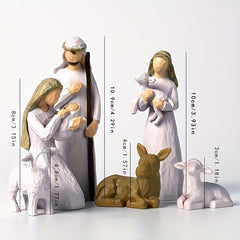 Nativity Resin Figurine Set Hand painted Nativity Figure Gift Decoration