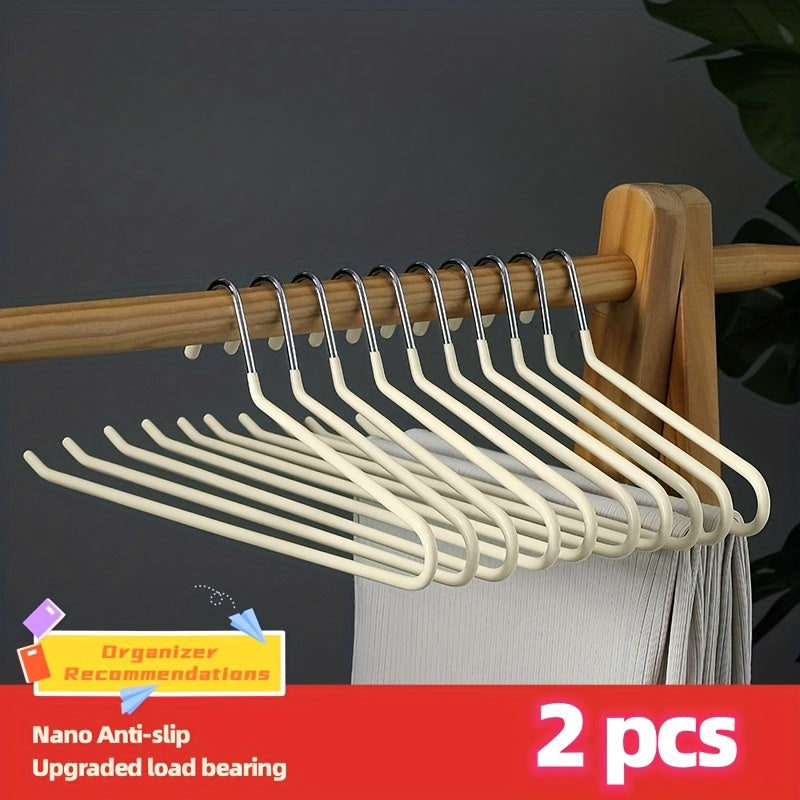 Non-Slip Pants Hanger with Non-Marking Clips for Home Organization