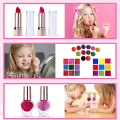 Girls Washable Makeup Kit in Pink Crystal Case - Perfect Princess Gift