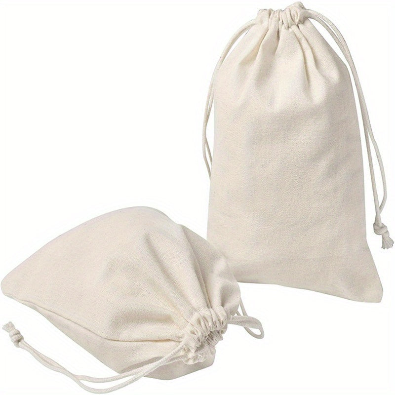 10pcs Drawstring Linen Bundle Pockets for Travel Storage Backpack Bags