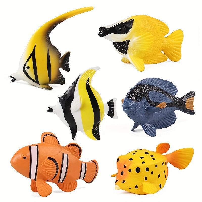 18pcs Mini Tropical Fish Set Ocean World Models for Kids