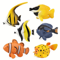 18pcs Mini Tropical Fish Set Ocean World Models for Kids