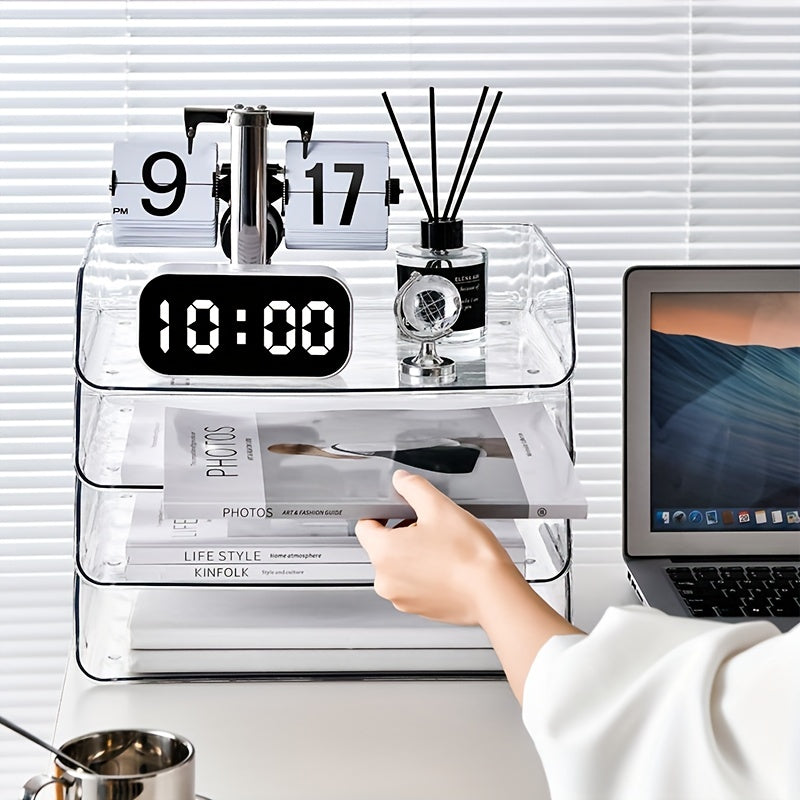 Desktop Transparent Storage Box for Office Desk