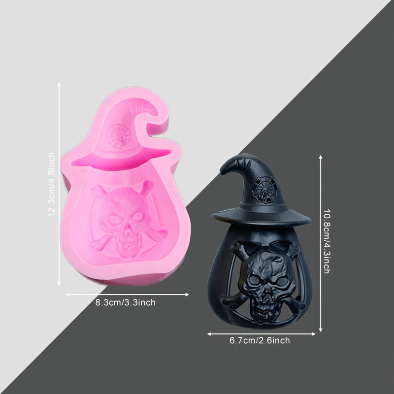 Halloween Fondant Skeleton Spider Witch Silicone Mold