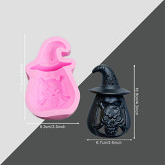 Halloween Fondant Skeleton Spider Witch Silicone Mold