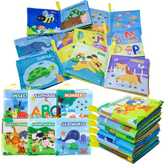 WEIFF Soft Cloth Baby Book Toy Colorful Animal & Alphabet Bath Book