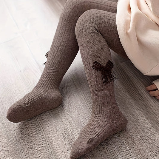 Baby Girls Bowknot Pantyhose Knitted Mesh Leggings Tights