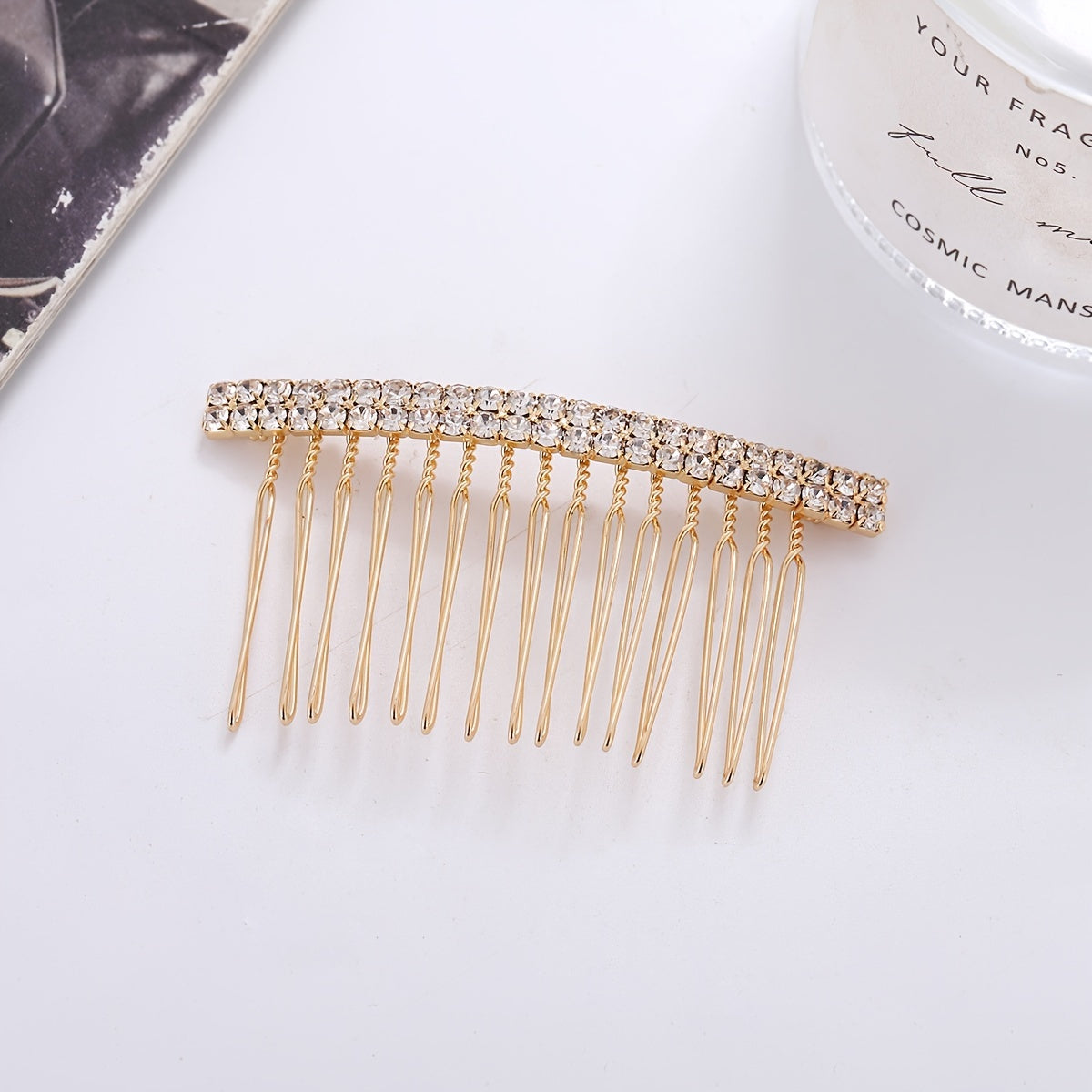 Rhinestone Decor Hair Comb Bridal Wedding Headwear Hair Accessory