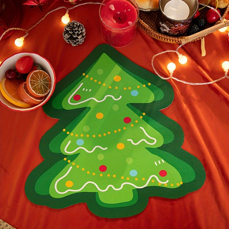 1pc Christmas Drink Coasters Cup Mats Home Decor Kitchen Gadgets