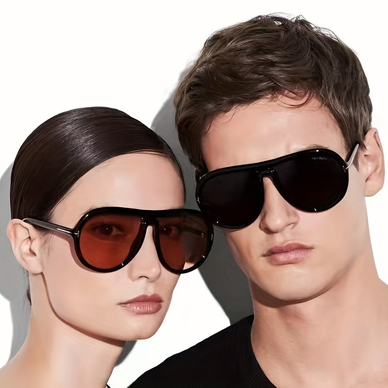 Round Frame Aviator Sunglasses UV400 Gradient Lens Glasses