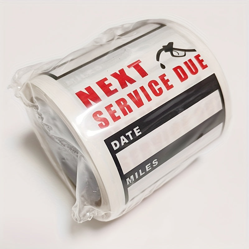 120 Sheets Car Change Sticker Maintenance Reminder Waterproof