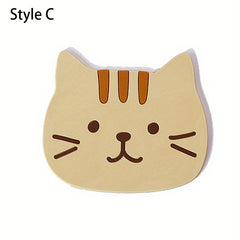 Cartoon Cat Coaster Non Slip Cup Mat Home Decor Kitchen Gadgets