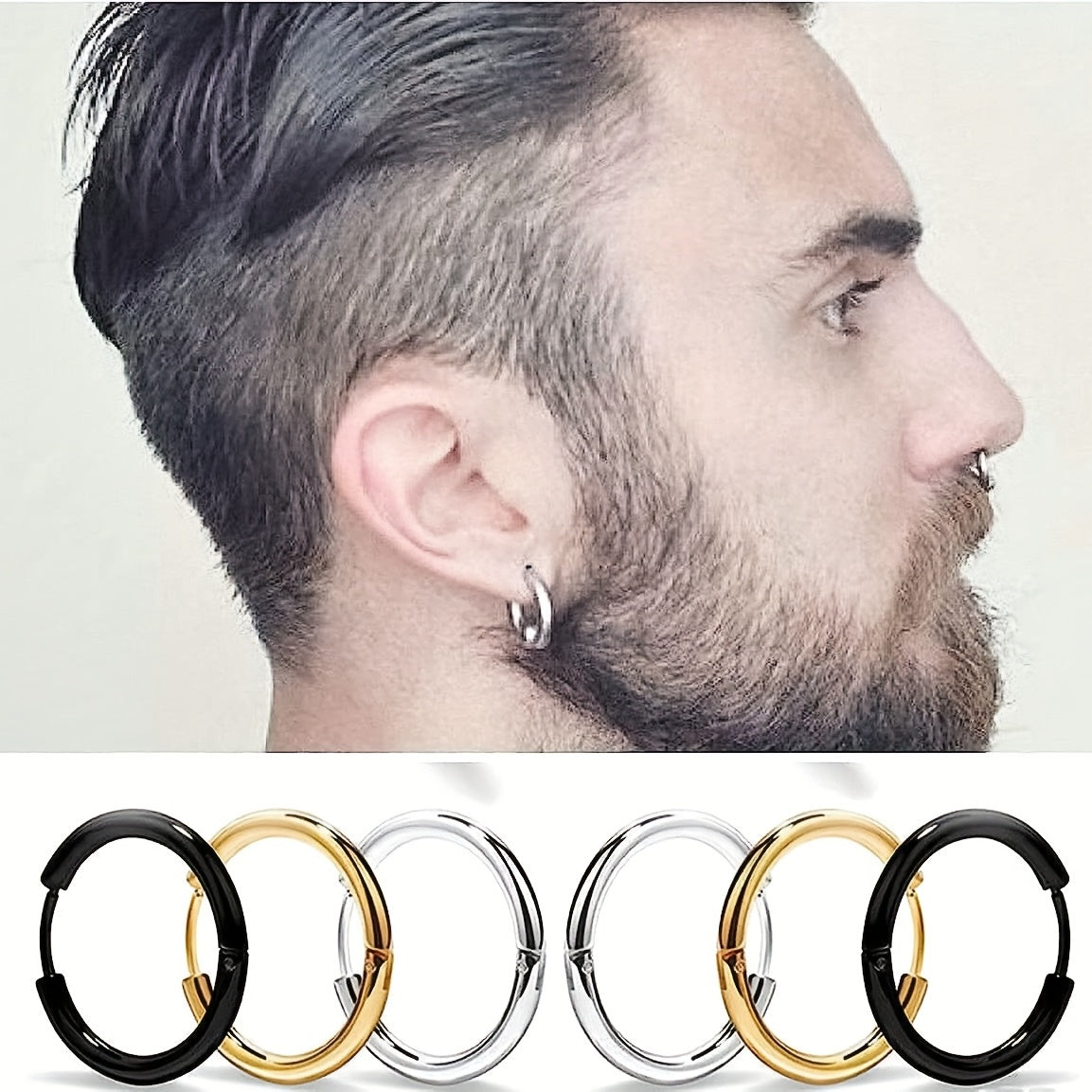 Titanium Steel Coil Earrings 8-16mm