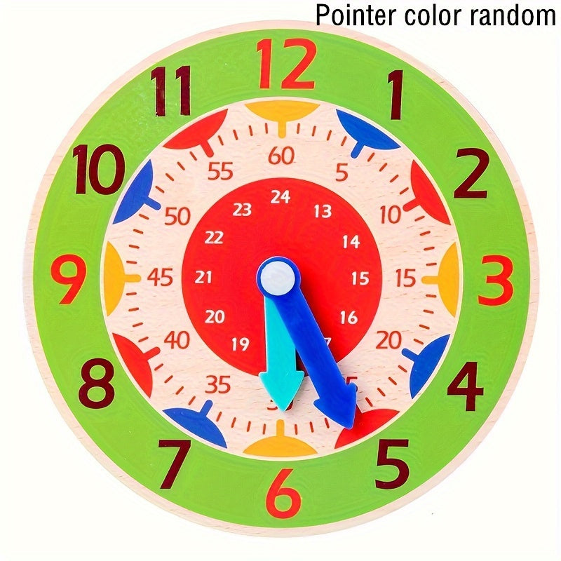 Wooden Educational Clock Model Toy Children's Time Learning Gift