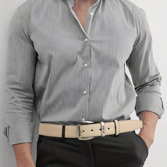 Men's Engraved Leather Belt