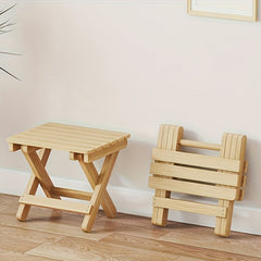 1pc Solid Wood Folding Stool Outdoor Portable Chair Mazaar Shoe Changing Stool