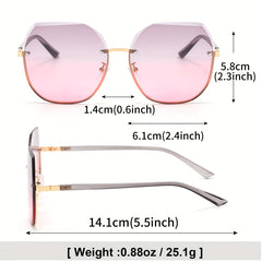 Stylish Rimless Men's Sunglasses for Street Photography