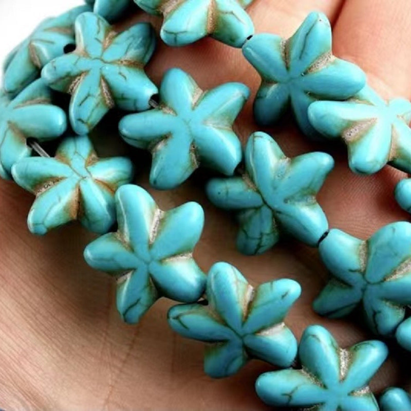 25PCS 20mm Turquoise Big Starfish Beads DIY Handcraft Jewelry Decor
