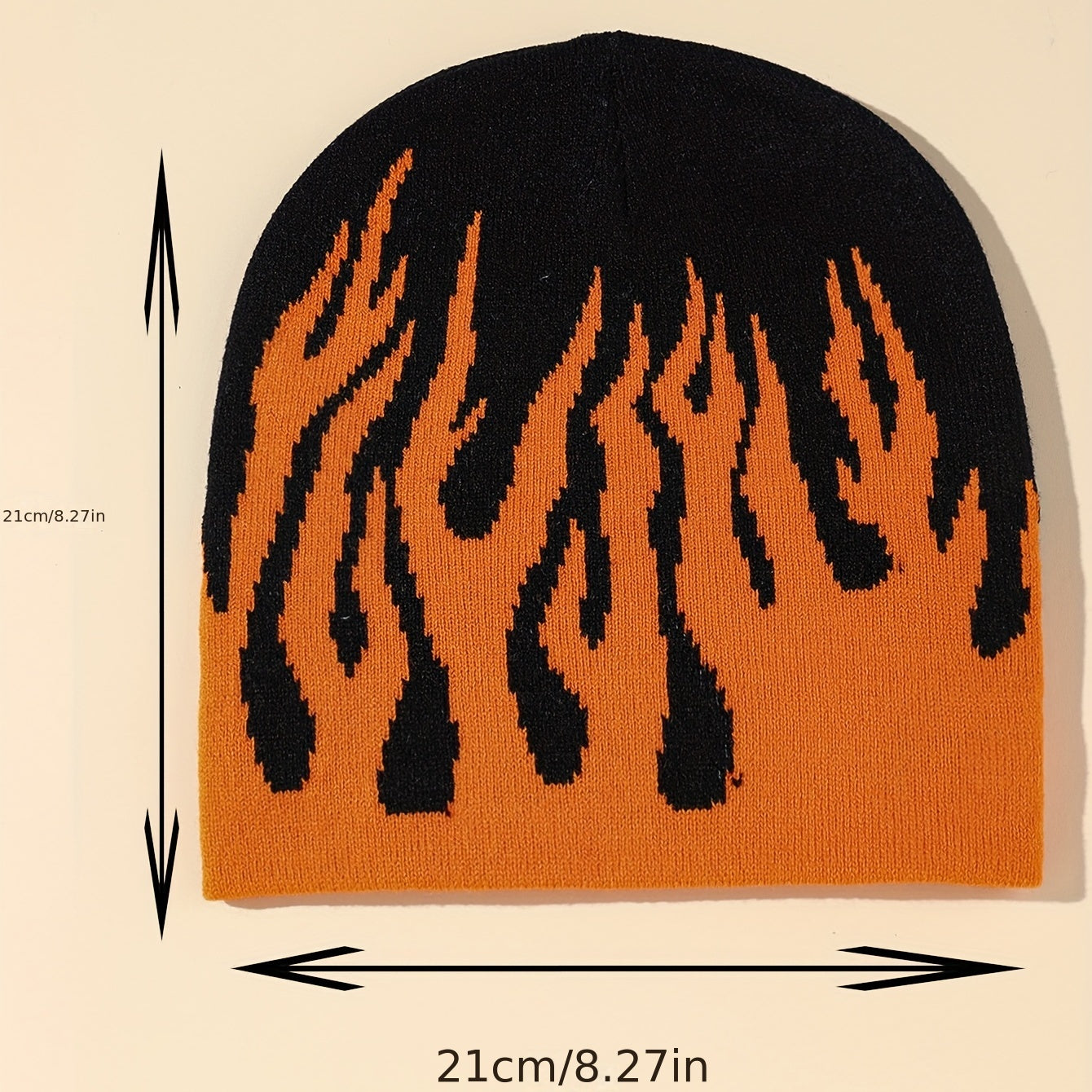 Flame Knit Beanie for Men
