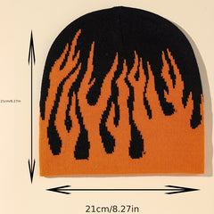 Flame Knit Beanie for Men