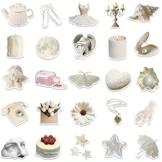 50pcs Cartoon VSCO Pretty Kpop Decorative Romantic Waterproof Stickers