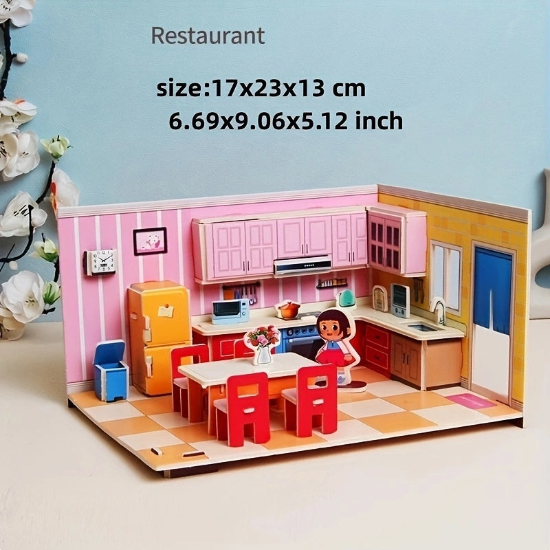 3D Puzzle Model Paper DIY Toy for Girls