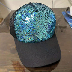 Sequins Baseball Caps Mesh Reflective Hats