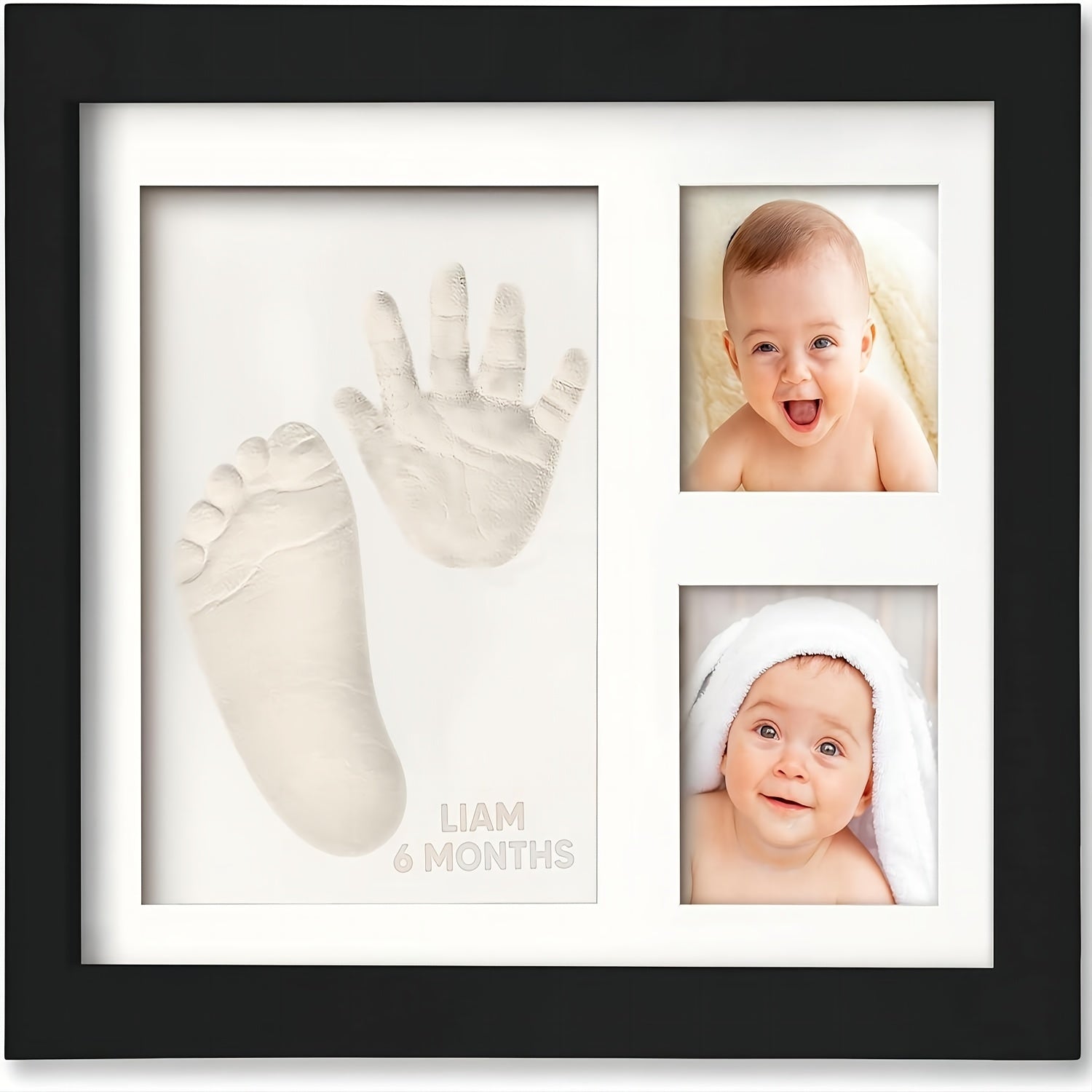 Hand & Footprint Nursery Keepsake Memory Frame for Boys & Girls