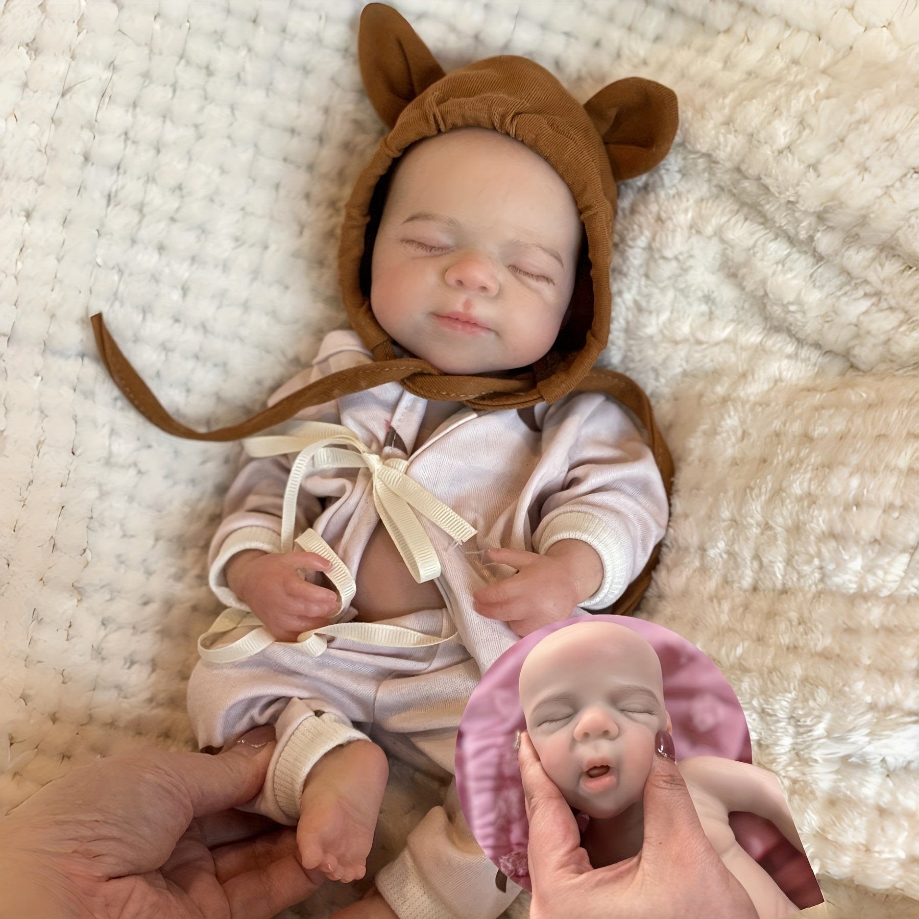 Waterproof Pascale Solid Silicone Reborn Girl Doll with Outfits