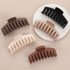 5pcs Solid Hair Claw Clip Strong Hold Grip Hair Jaw Clip Thick Hair Accessories