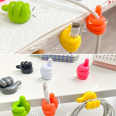 10pcs Car Home Random Thumb Cable Organizer Hook Hub