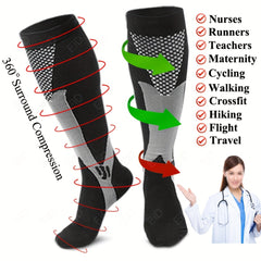 High Elastic Basketball Football Compression Socks