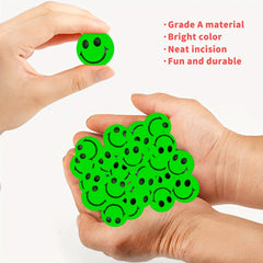 36 Glow In The Dark Smile Face Bouncing Balls Bulk Pack