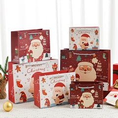Santa Claus Elk Tote Bag Paper Bag Thickened Gift Bag Christmas Holiday Gift Bag