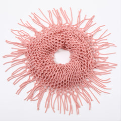 Thickened Scarf Warm Mens Wool Hollow Tassel Circle Scarf Snow Weather